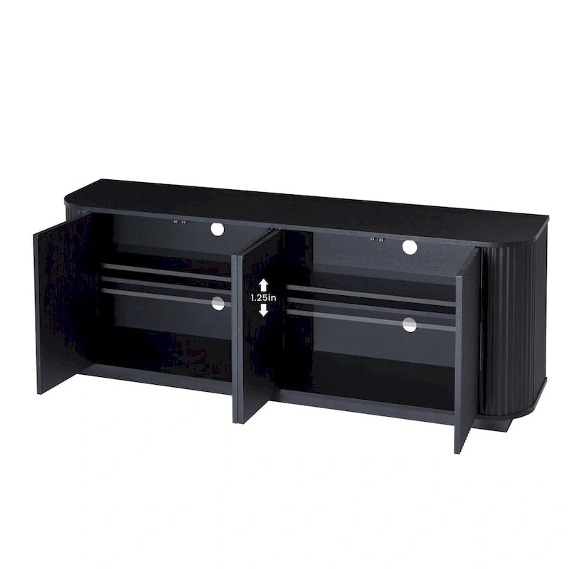 Meuble de rangement buffet à motif ondulé