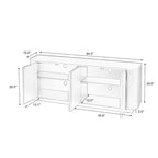 Meuble de rangement buffet à motif ondulé